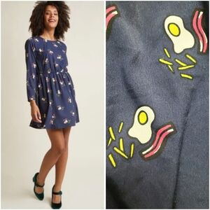 MODCLOTH Breakfast Print Dress